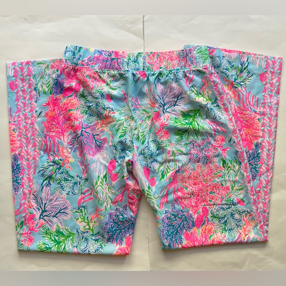 NWT Lilly Pulitzer Bal Harbour Palazzo Pants Celestial Blue Size Medium - Picture 3 of 4